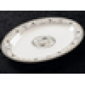 placa de peixe de cerâmica oval, placa de peixe de utilidades domésticas